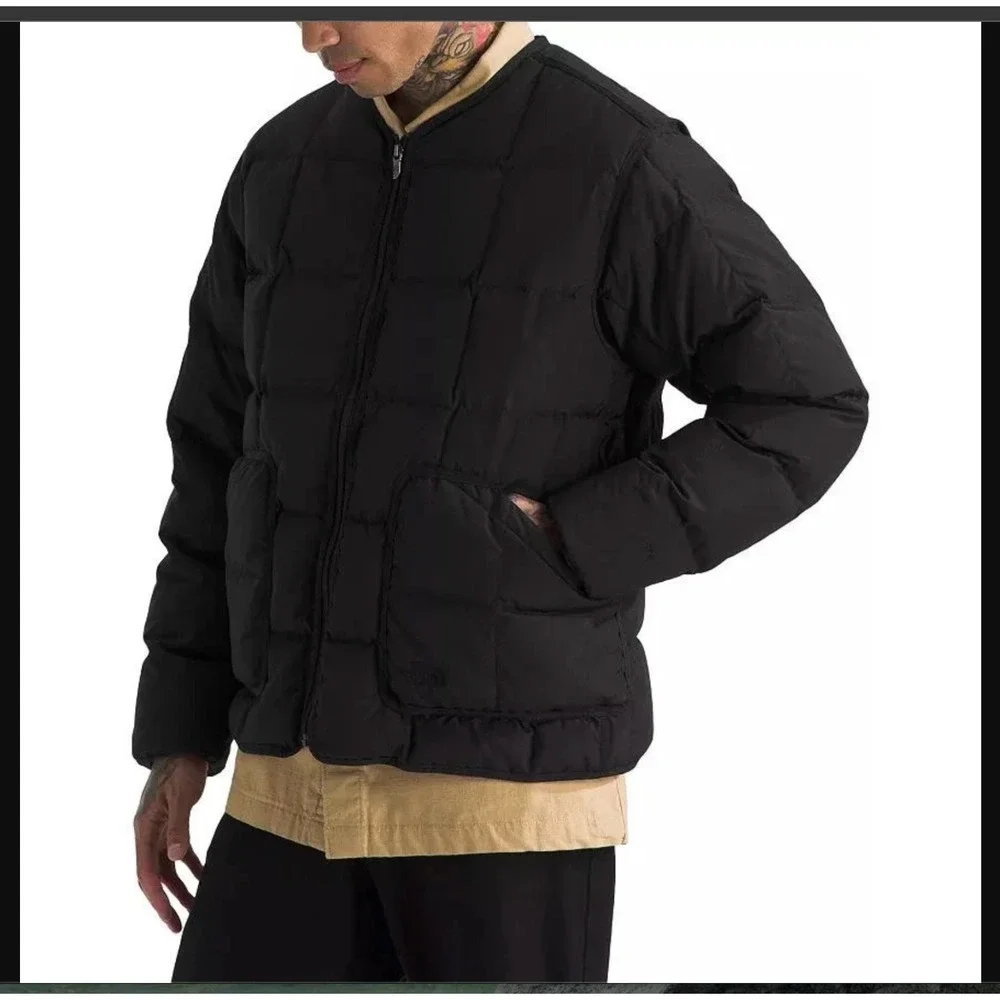 NEW XL BLACK The North Face M66 Round Neck Zipper Loose Long Sleeve Down Jacket